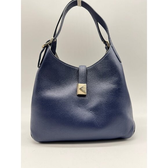 KATE SPADE NY Deco pebbled leather small tote crossbody bag - Parisian Navy - Picture 2 of 16